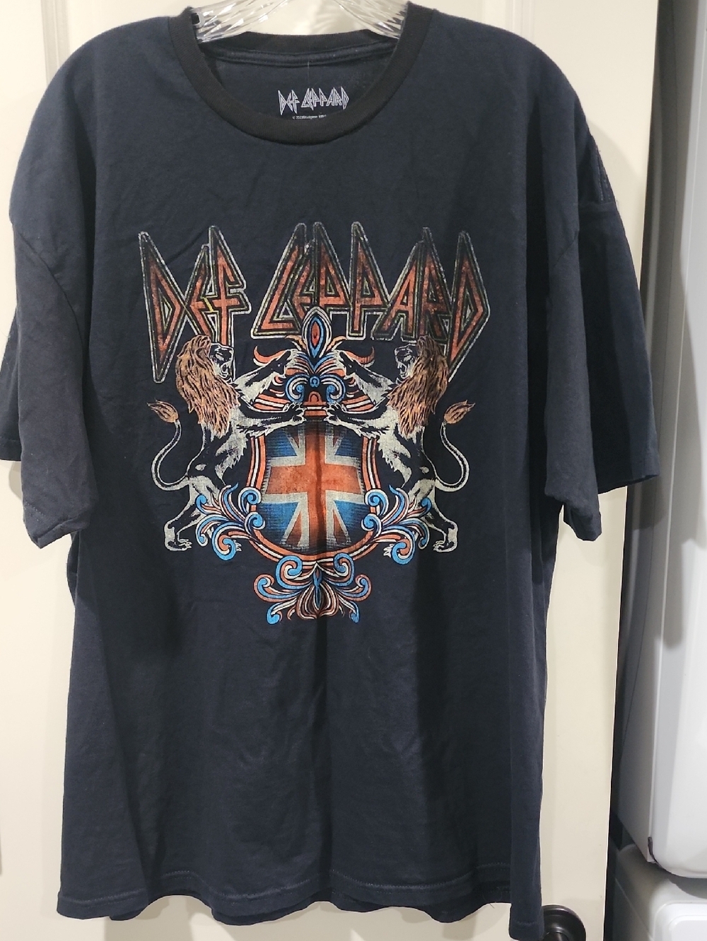 Def Leppard Def Lep Crest Black Adult T-Shirt Size 3x